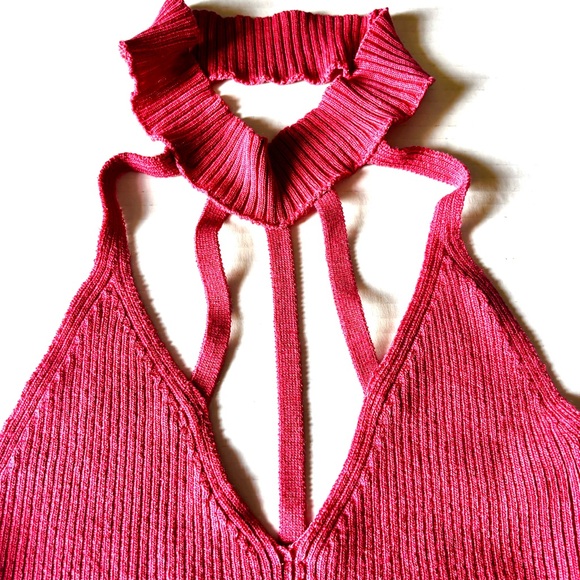 Debut Pink Ribbed Tank Top - Picture 4 of 8